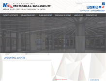Tablet Screenshot of memorialcoliseum.com